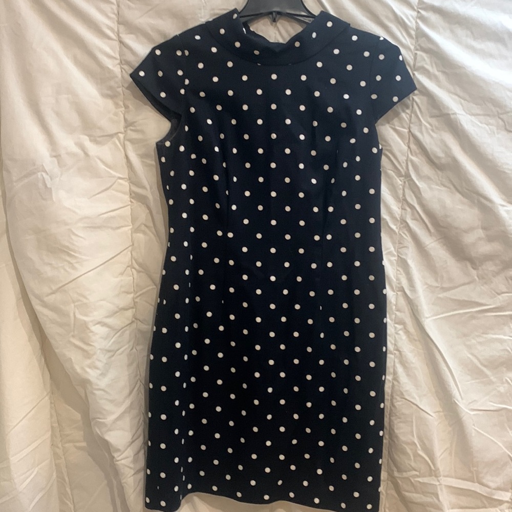 Black and white polka dot dress